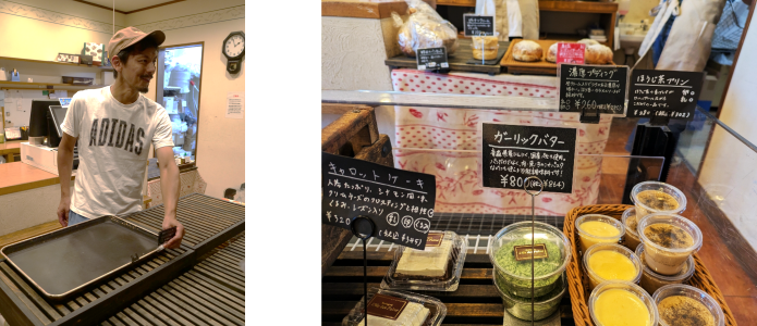 カードの折れや劣化を懸念するオーナー（左）とカードプリンタ導入前に使っていたラミネートカード（右）