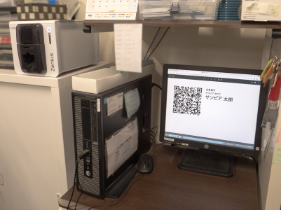 カードプリンターの設置風景