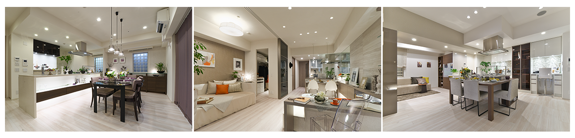 オフホワイトカラーの室内