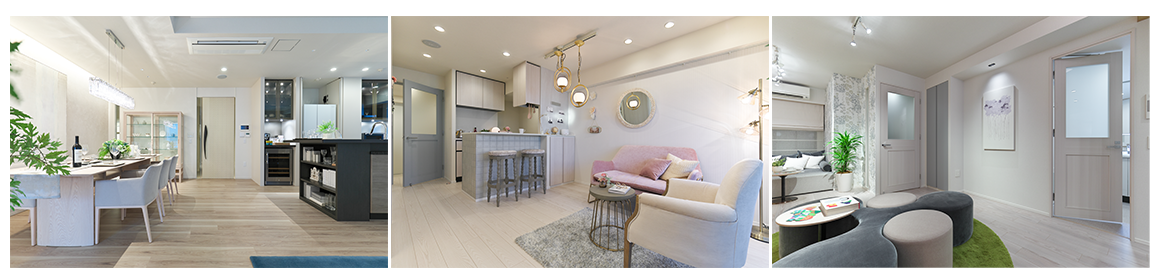 オフホワイトカラーの室内