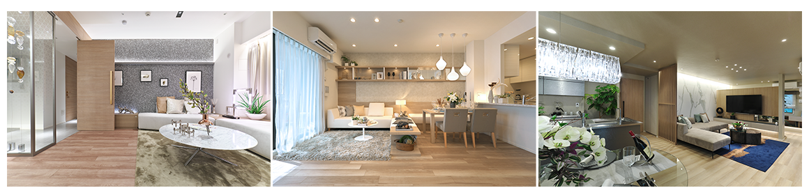 ペール・ライトカラーの室内