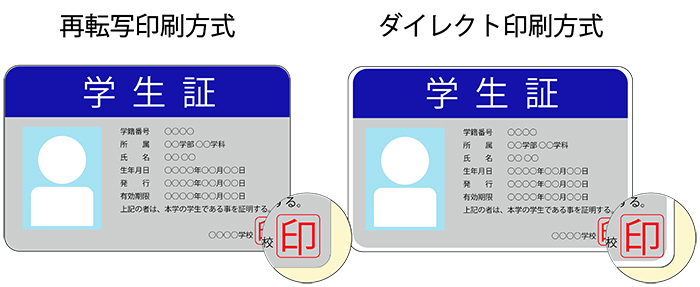 再転写印刷方式とダイレクト印刷方式