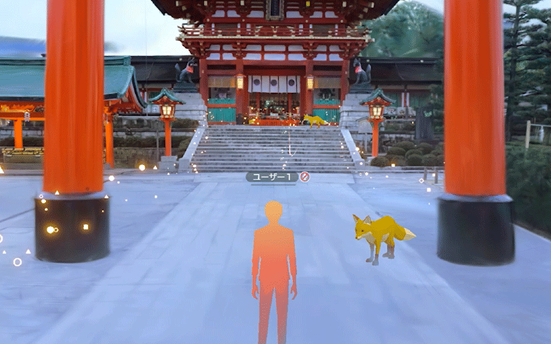 3Dガウシアンスプラッティングによる伏見稲荷大社メタバースのイメージ