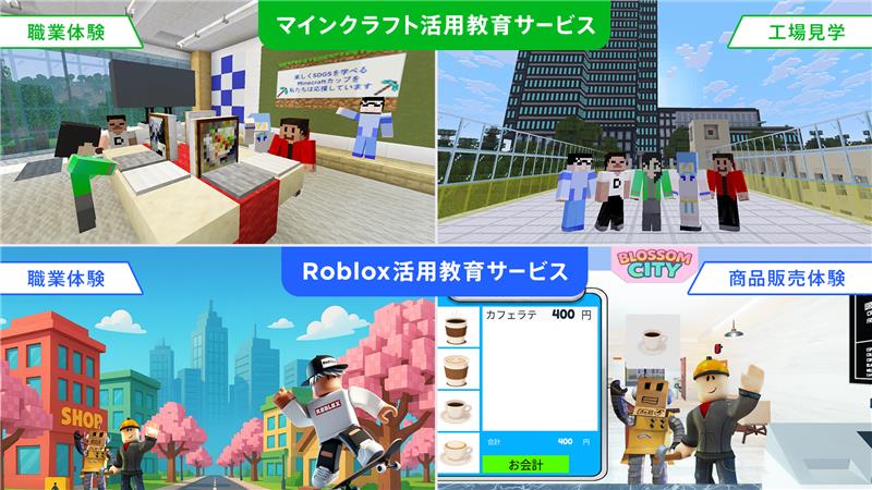 ゲームを活用した教育サービスのイメージ図