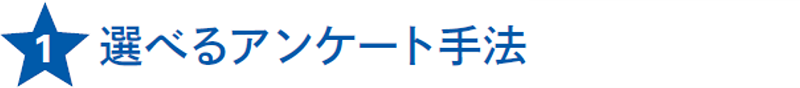選べるアンケート手法