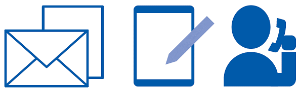 ラインなどアンケート手段のイメージ