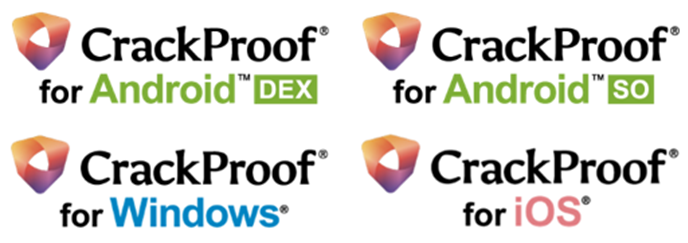 CrackProof（クラックプルーフ）アプリ堅牢化　対応OS： iOS、Android DEX/SO、Windows、Linux