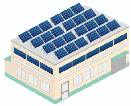 オンサイトPPAによる太陽光発電設備を示すイメージイラスト