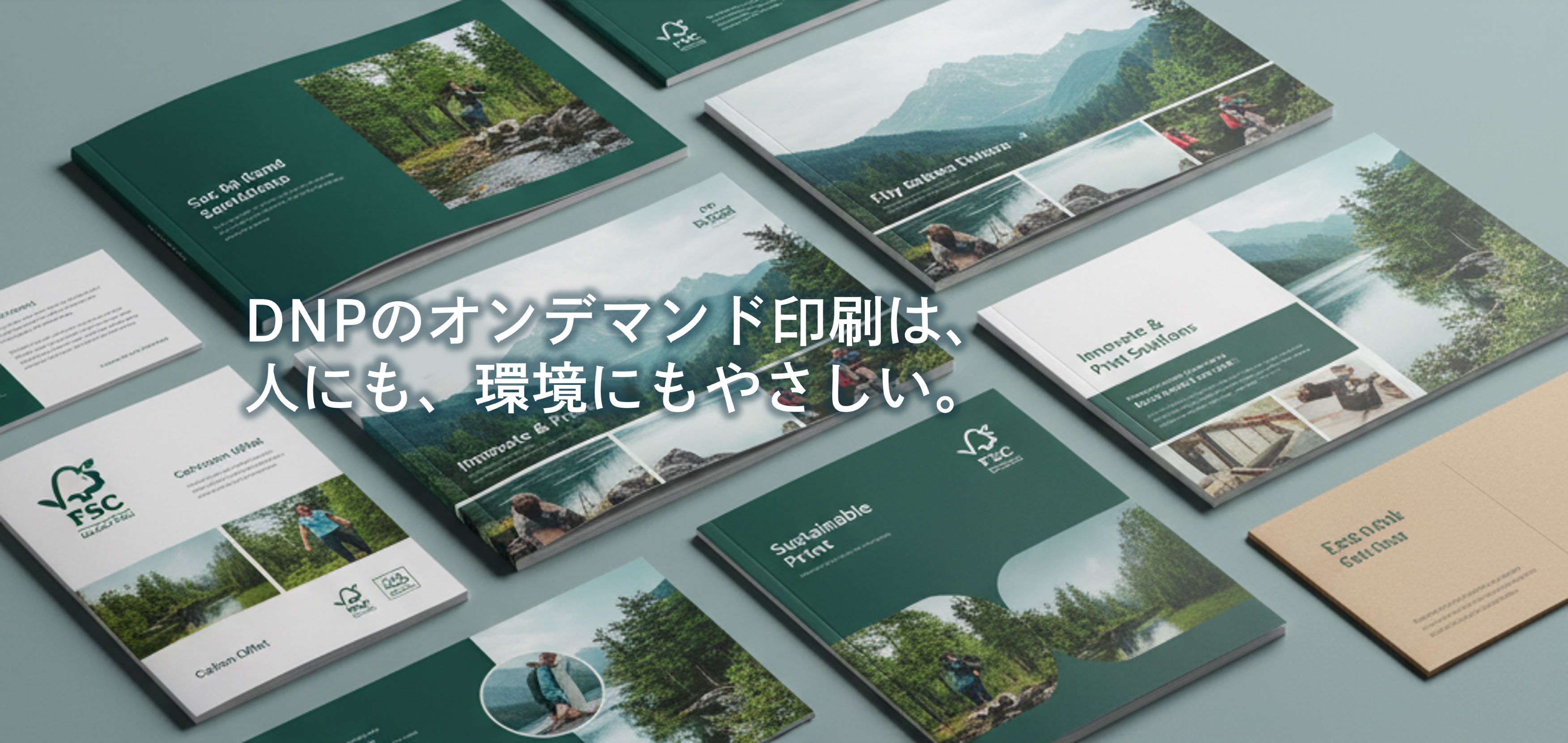 DNPのオンデマンド印刷は、人にも、環境にもやさしい。