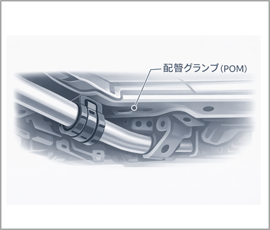 DNP熱溶着フィルムの車載・モビリティ部品向け用途での活用事例を示すイラスト