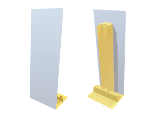 エコデス等身大POPの表面、裏面の3Dイメージ