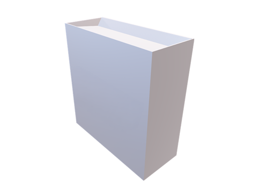 フロア販売台（外装利用仕様）の3Dイメージ