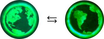 リップマンホログラムの画面切替イメージ
