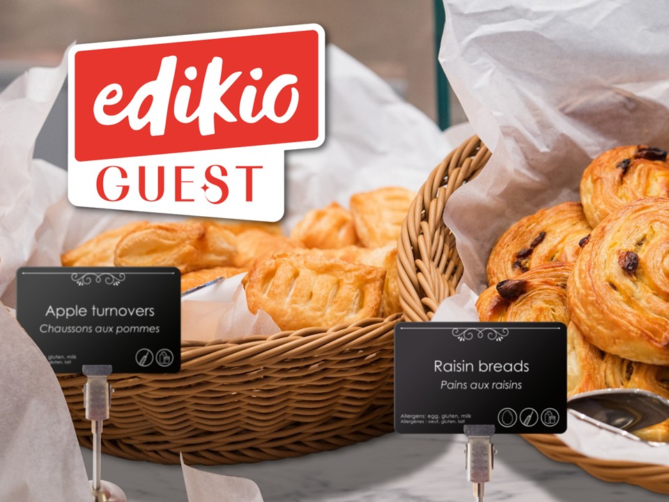 Edikio Guestでプライスカード印刷（ホテル・ベーカリー） | 販促