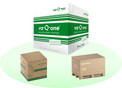 va-Q-one（OnePaK）の製品一覧写真。当社ではva-Q-med、va-Q-tray、va-Q-caseは取り扱っておりません。