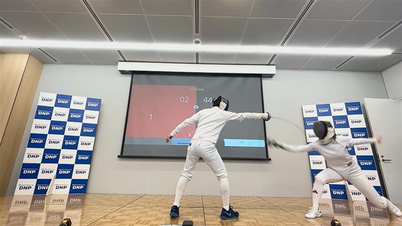 フェンシングデモンストレーションの写真