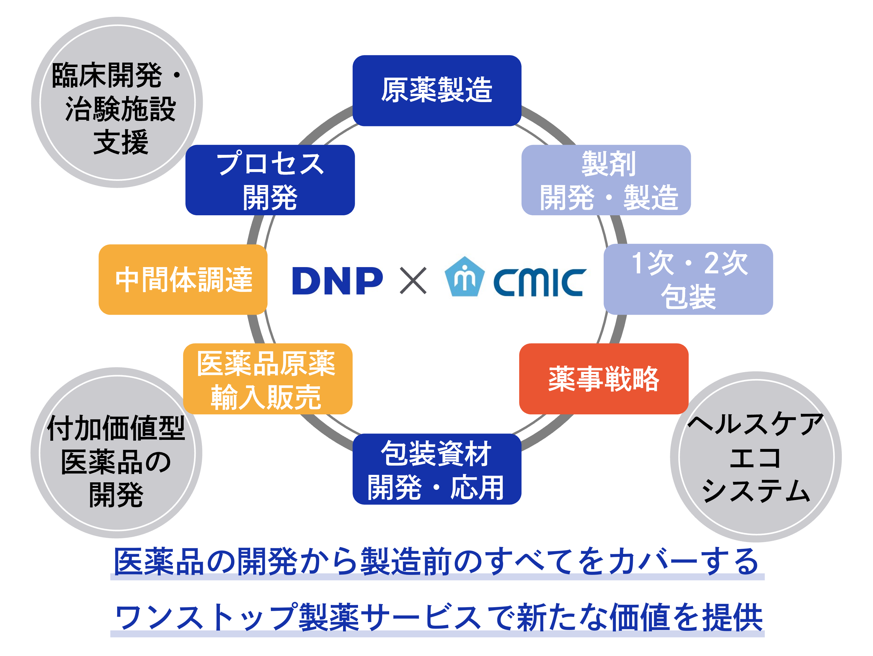 医薬品の開発から製造前のすべてをカバーするワンストップ製薬サービスで新たな価値を提供