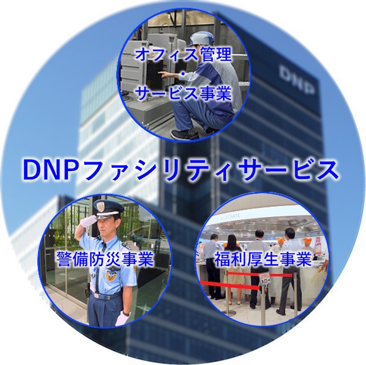 DNPファシリティサービスの3つの事業セグメントイメージ