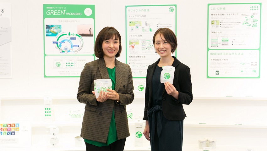 GREEN PACKAGING担当の包装事業部　柴田あゆみ、尾見敦子