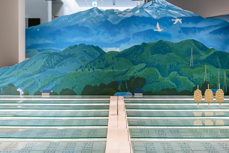 鳥海修氏の展示画像「もじのうみ: 水のような、空気のような活字」2