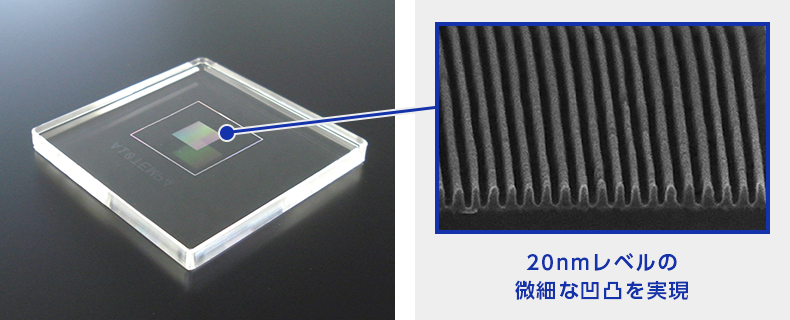 20nmレベルの微細な凹凸を実現