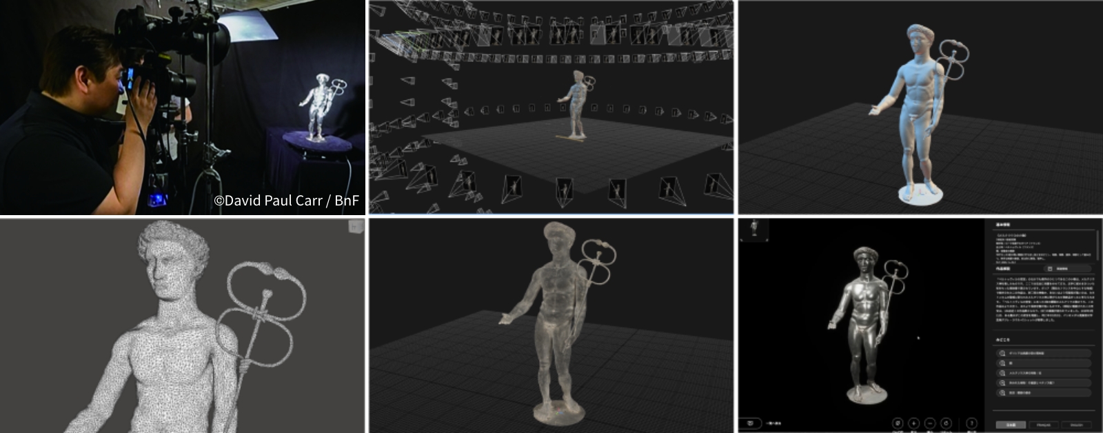超高精細3Dデジタル化の過程を表した画像
