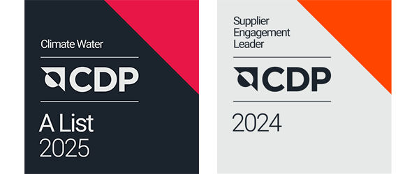「Climate Water CDP A List 2025」「Supplier Engagement Leader CDP 2024」
